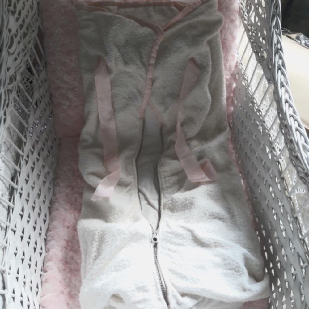 VINTAGE 50S SHERPA BABY BUNTING/BLANKET!